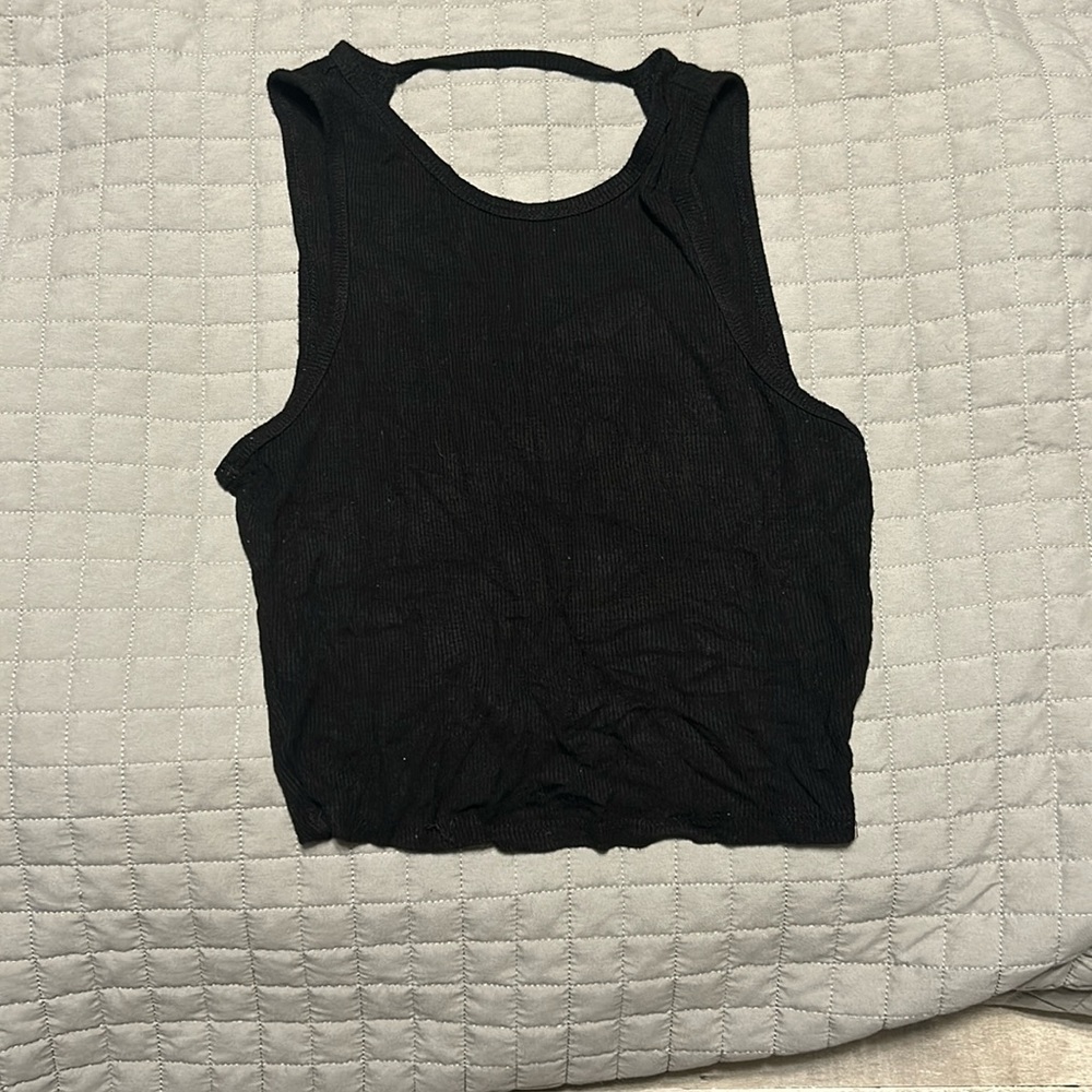 Tillys black open back top